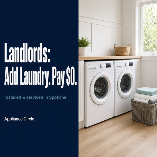 Rental house laundry room with a matching white washer and dryer